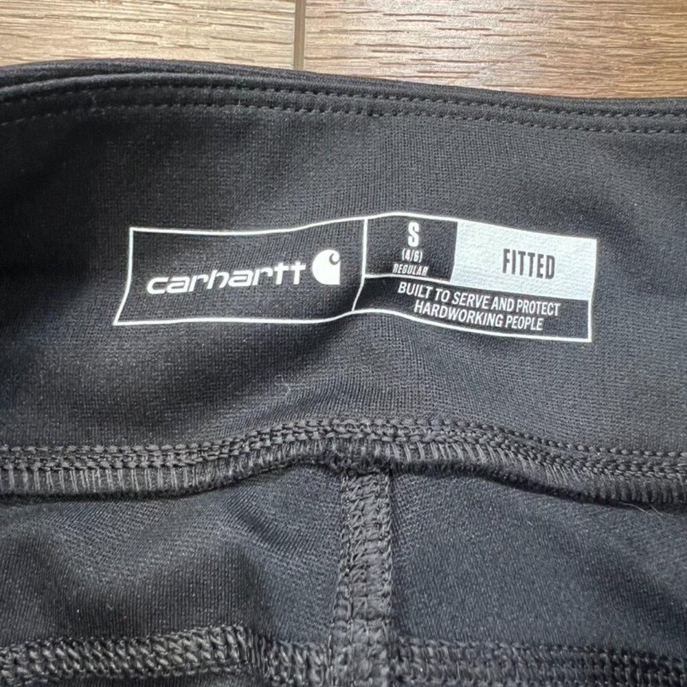 Carhartt Women's Force Lightweight Pocket Leggings, Size Small, Black, Pockets - Picture 4 of 10